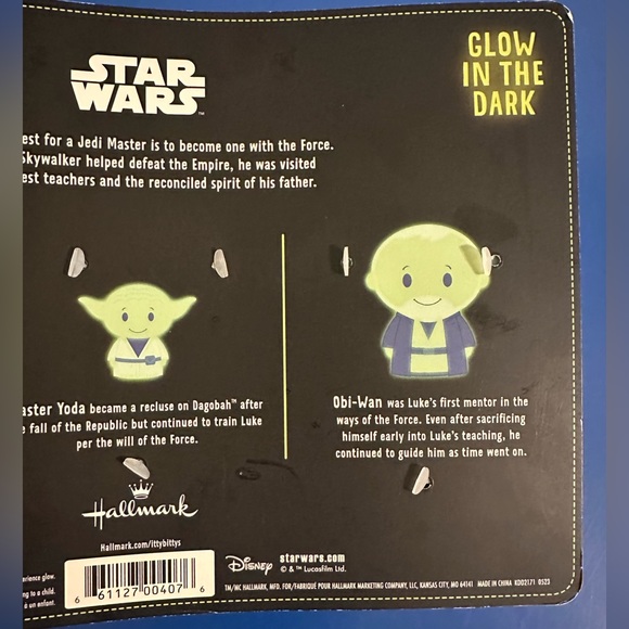 Hallmark Itty Bittys: Yoda & Obi-Wan Kenobi Force Ghosts. - Picture 2 of 2